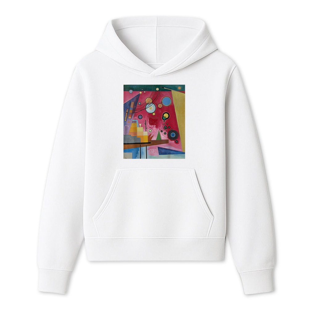 Abstract Painting Heavy Red Circles Triangles Hoodie