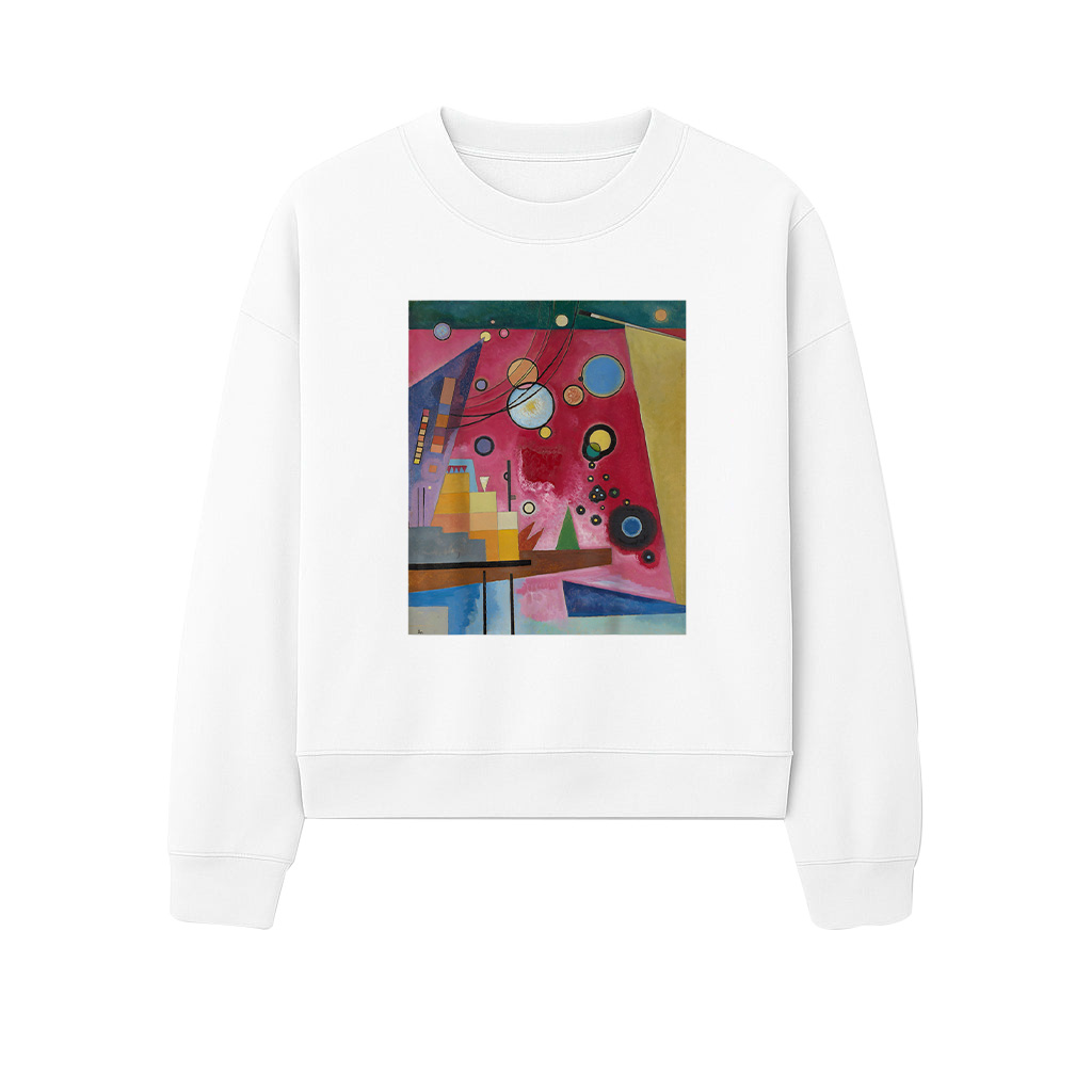 Abstract Painting Heavy Red Circles Triangles Sweatshirts