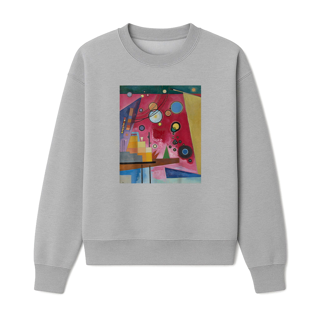 Abstract Painting Heavy Red Circles Triangles Sweatshirts - Image 4