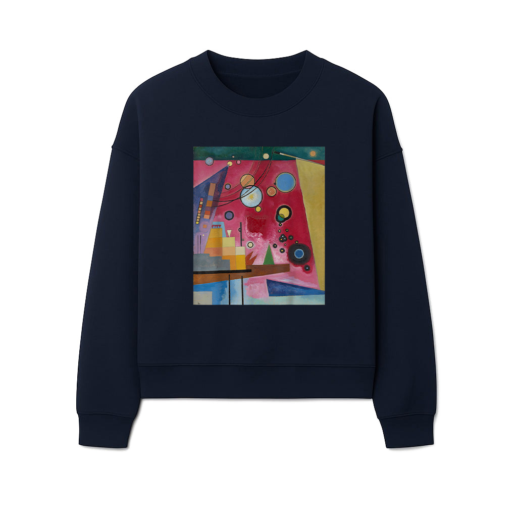 Abstract Painting Heavy Red Circles Triangles Sweatshirts - Image 5