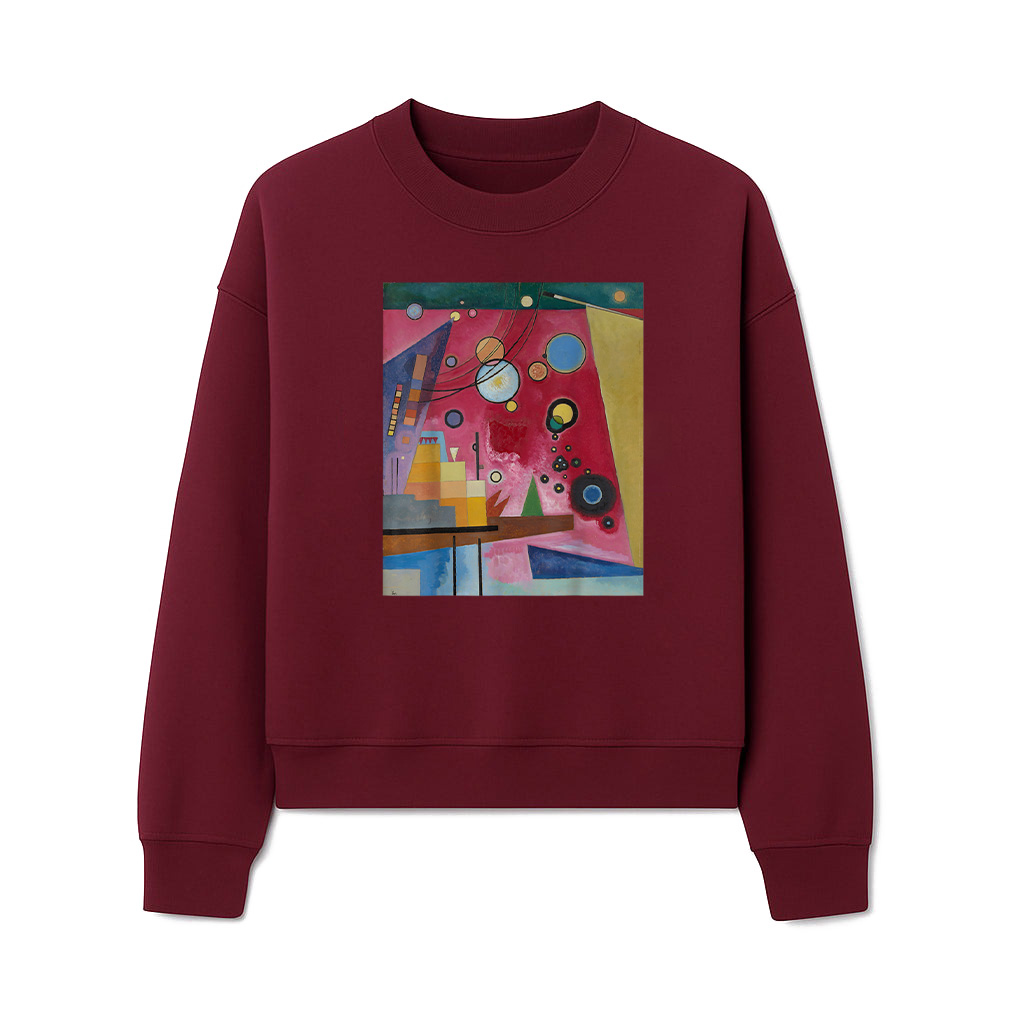 Abstract Painting Heavy Red Circles Triangles Sweatshirts - Image 6