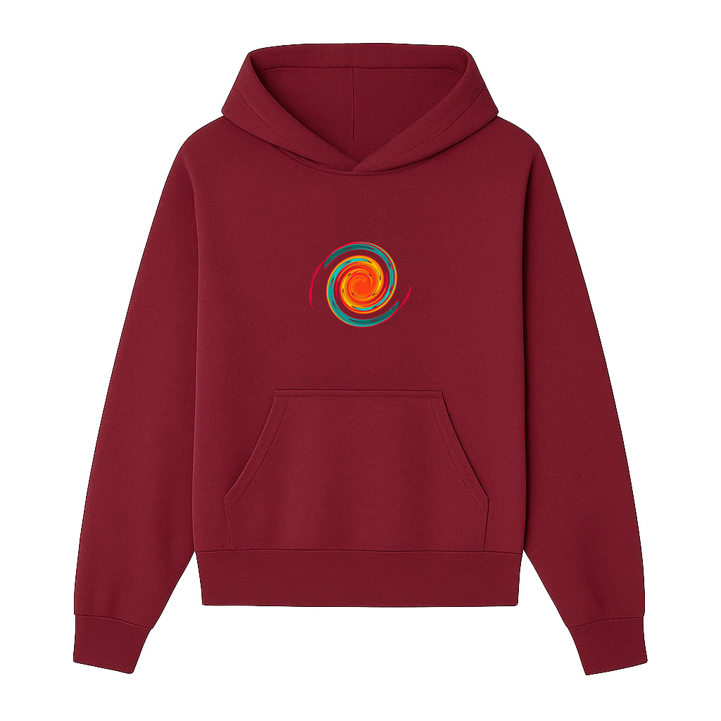 Abstract Print Geometric Pattern Casual Hoodie - Image 6