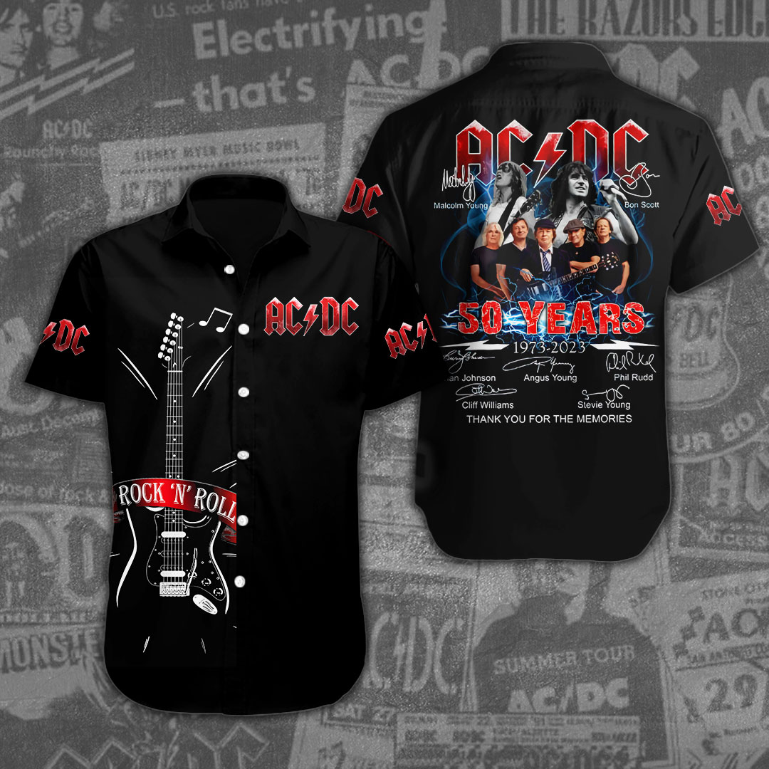 AC DC Music Hawaiian Shirt Gifts For Fans