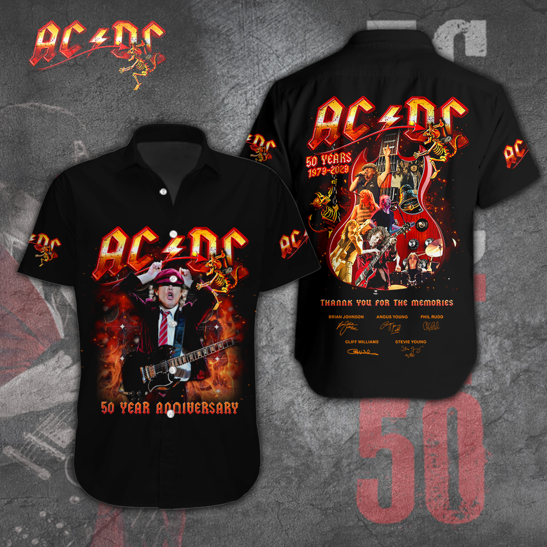 AC DC Music Hawaiian Shirt Gifts For Fans