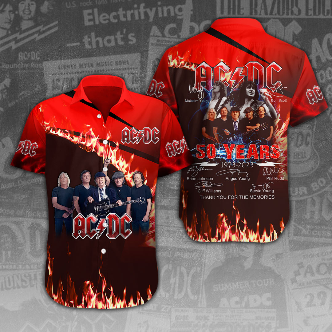 AC DC Music Hawaiian Shirt Gifts For Fans