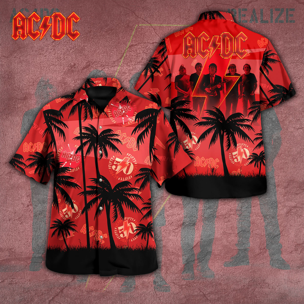 AC DC Music Hawaiian Shirt Gifts For Fans