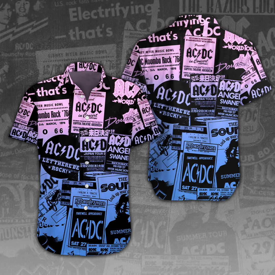 AC DC Music Hawaiian Shirt Gifts For Fans