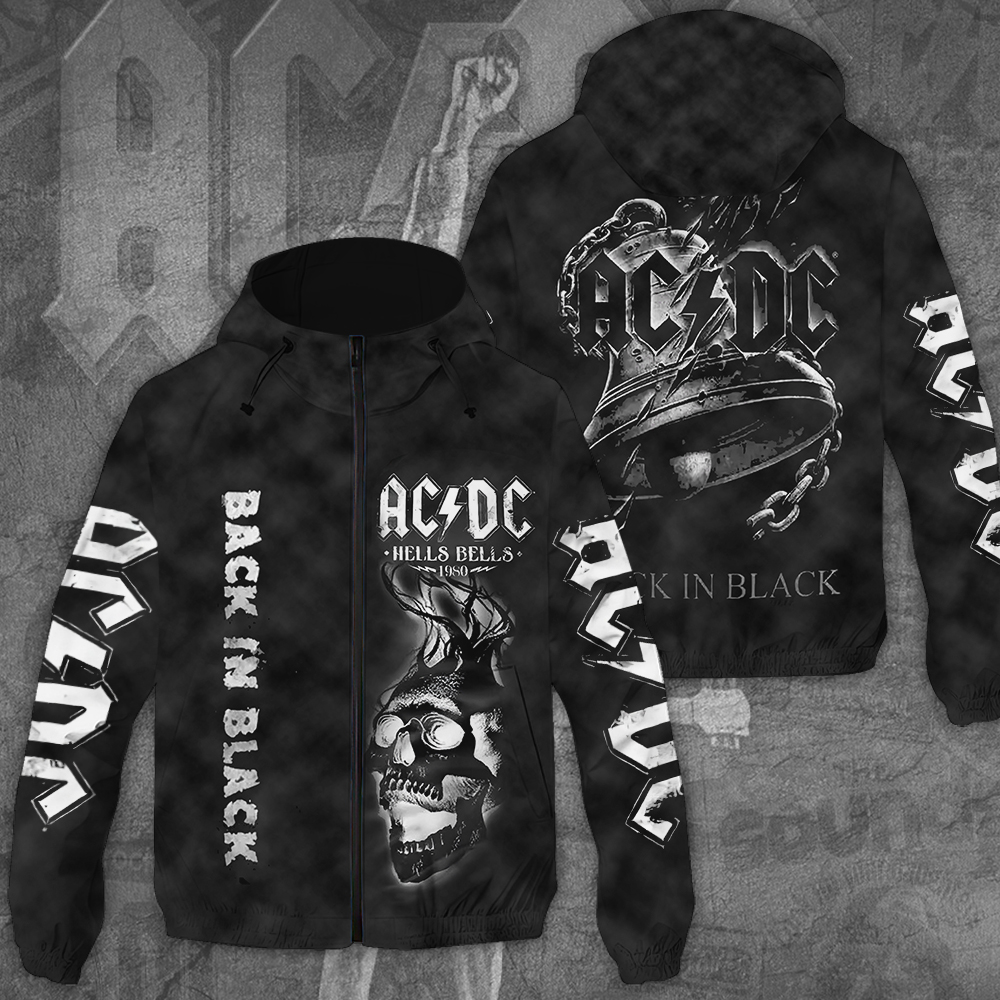 AC DC Music Style Windbreaker Jacket For Fans