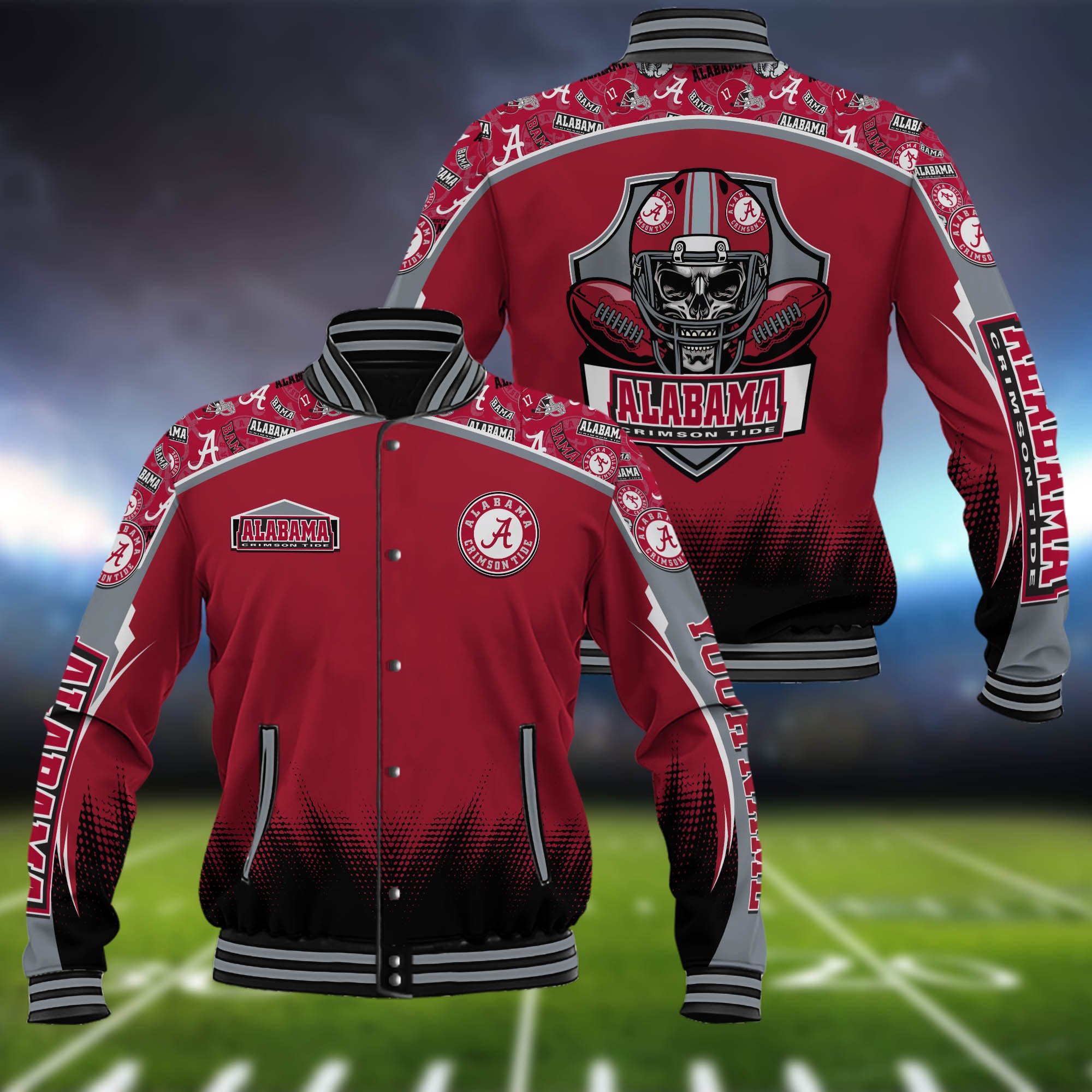 Alabama Crimson Tide Baseball Jacket Custom Name, Sport Team Jacket, Sport Gifts 
