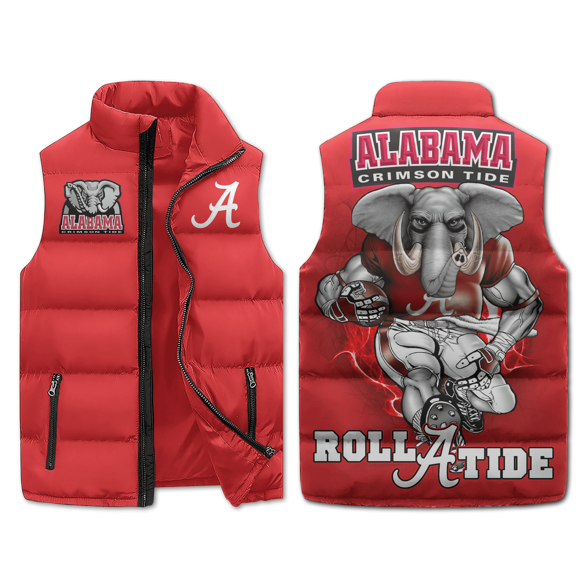 Alabama Crimson Tide NCAA Sleeveless Puffer Jacket