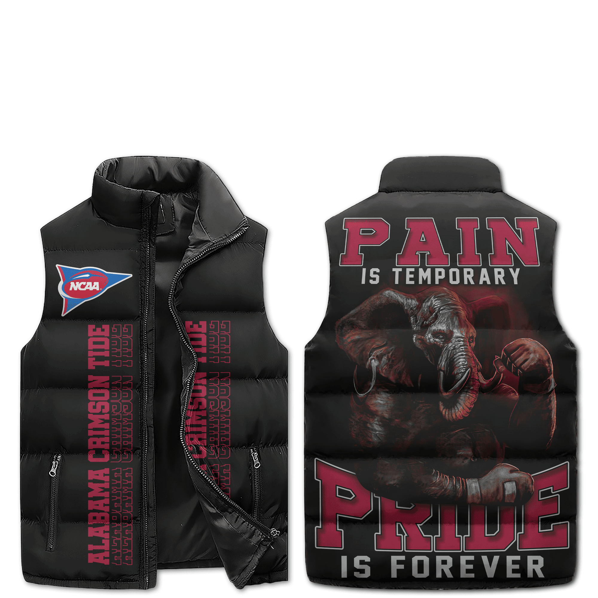 Alabama Crimson Tide NCAA Sleeveless Puffer Jacket