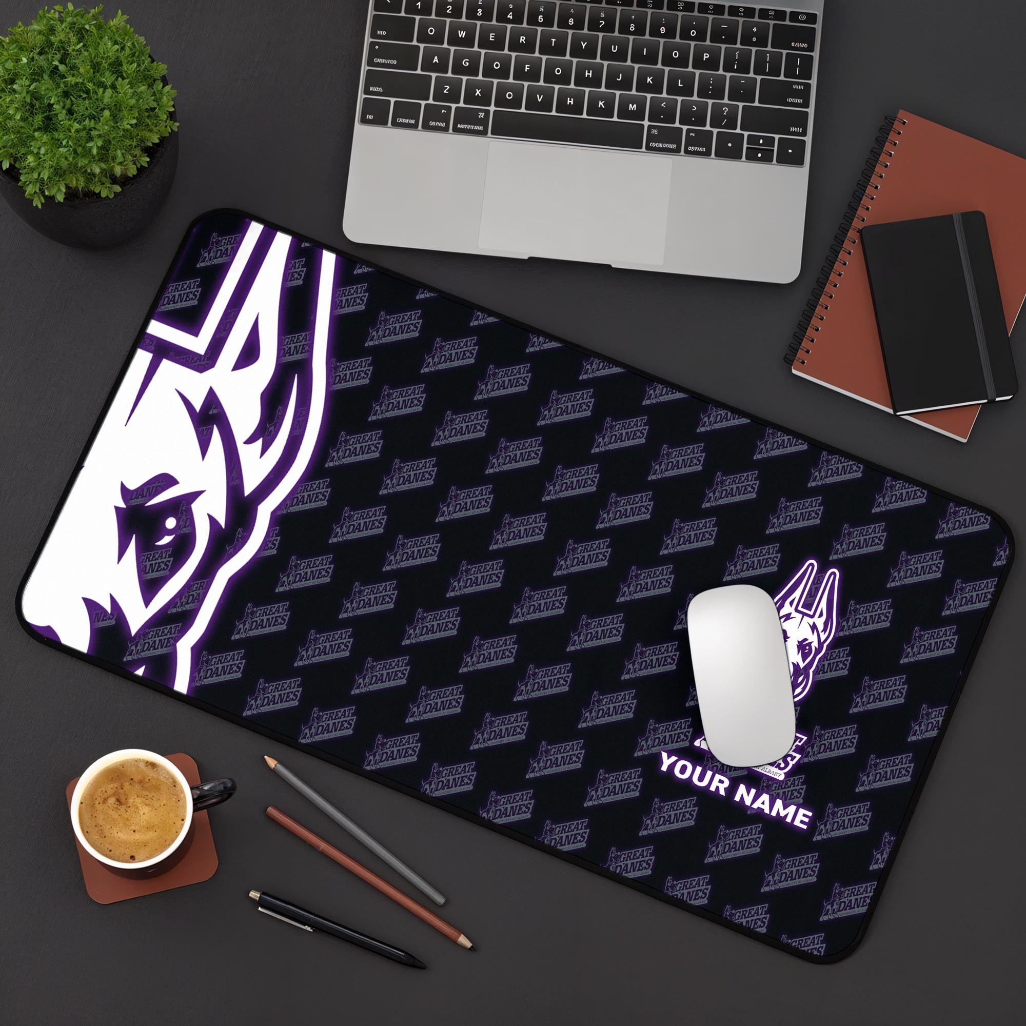 Albany Great Danes 2025 Version Mouse Pad Custom Printed, Sport Team Mouse Pad, Sport Gift For Fans
