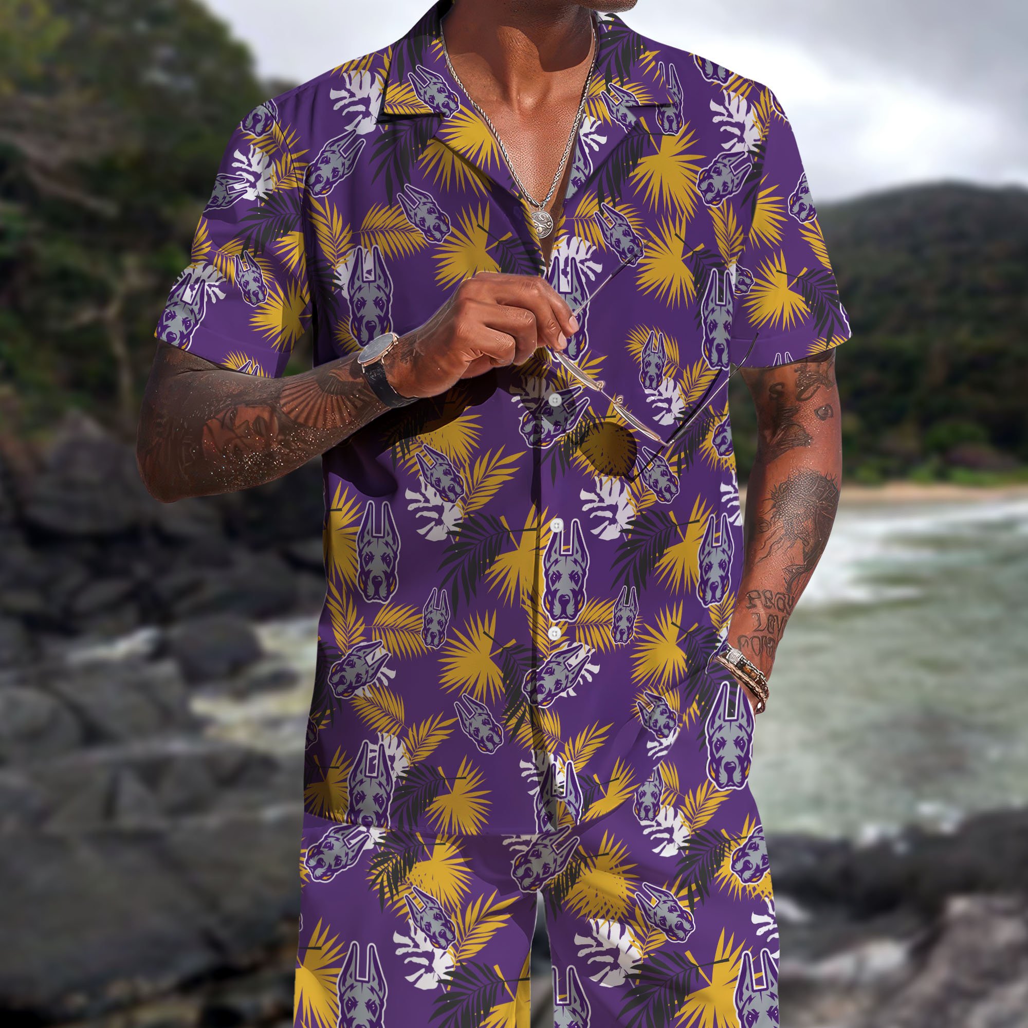 Albany Great Danes Hawaiian Shorts Set 2025 Version, Hawaiian Shirts, Sports Shorts, Gifts For Fan