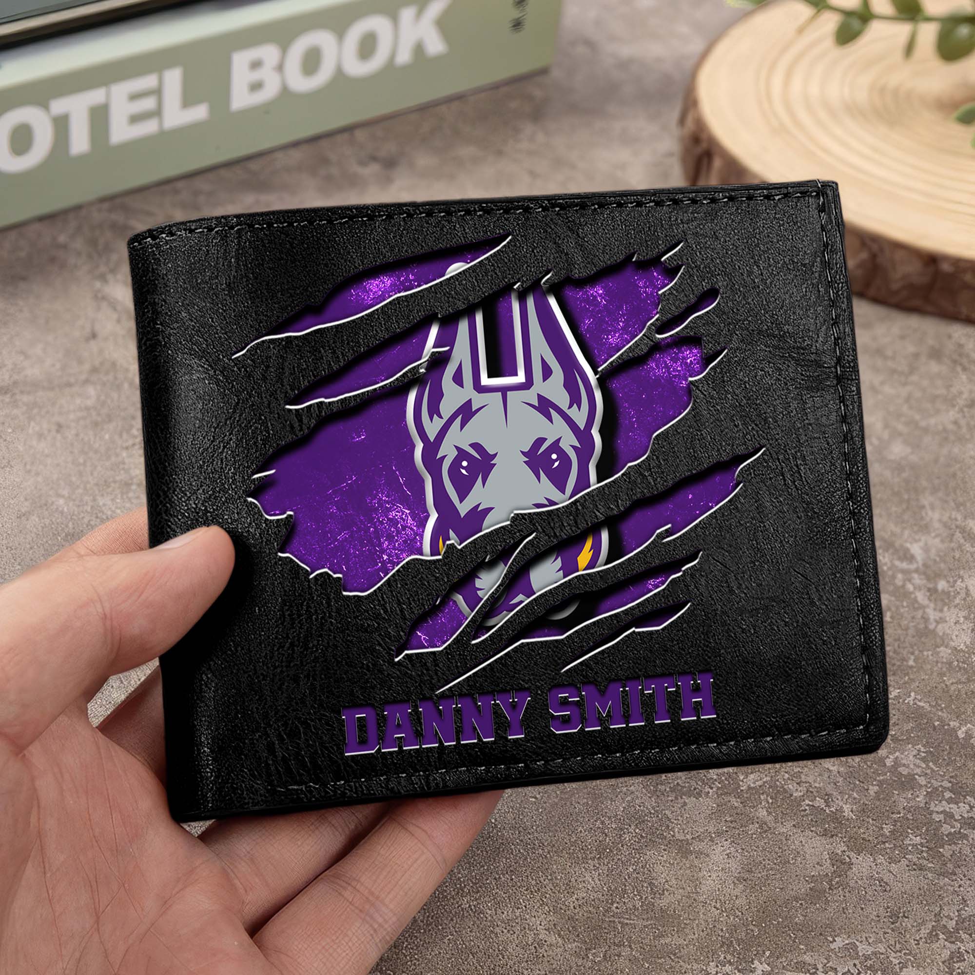 Albany Great Danes Men Wallet Custom Your Name, Football Team Men Wallet For Fans, Gifts For Football Lovers