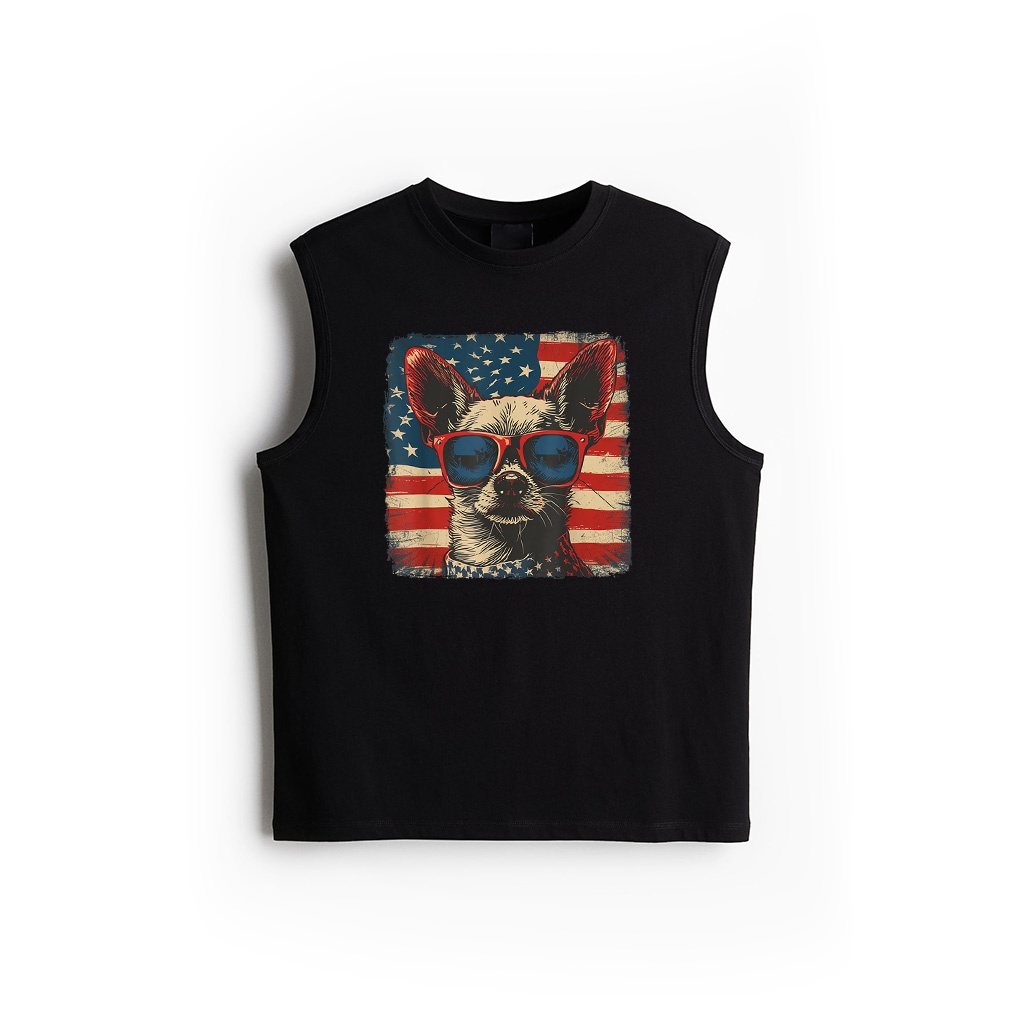 America Flag 4Th Of July Chihuahua Dog Men Women Kids Tank Top