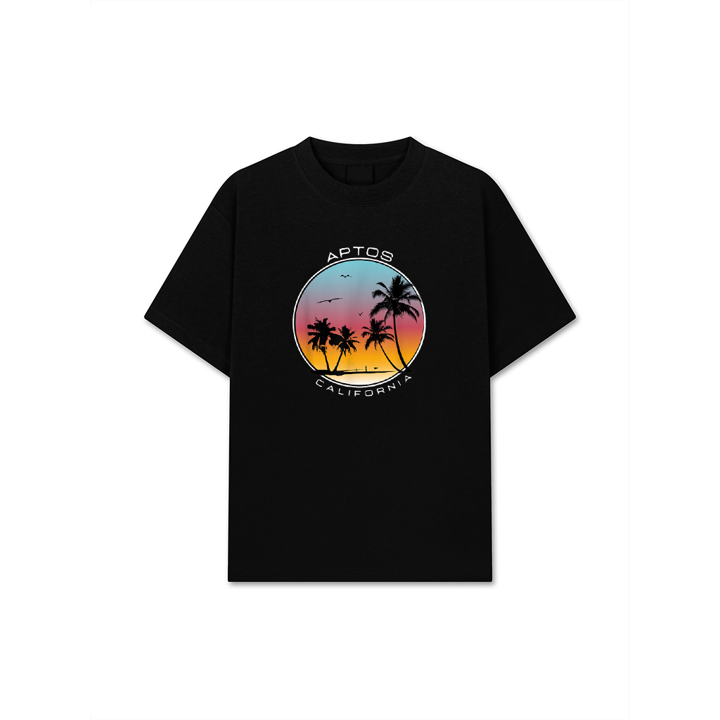 Aptos California Sunset Palm Tree T-Shirt