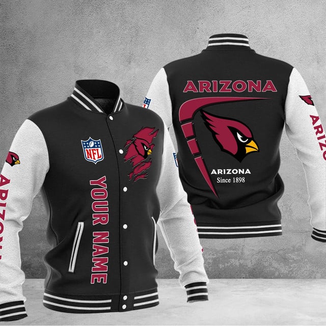 Arizona Cardinals Custom Multicolors Button Jacket CJ51