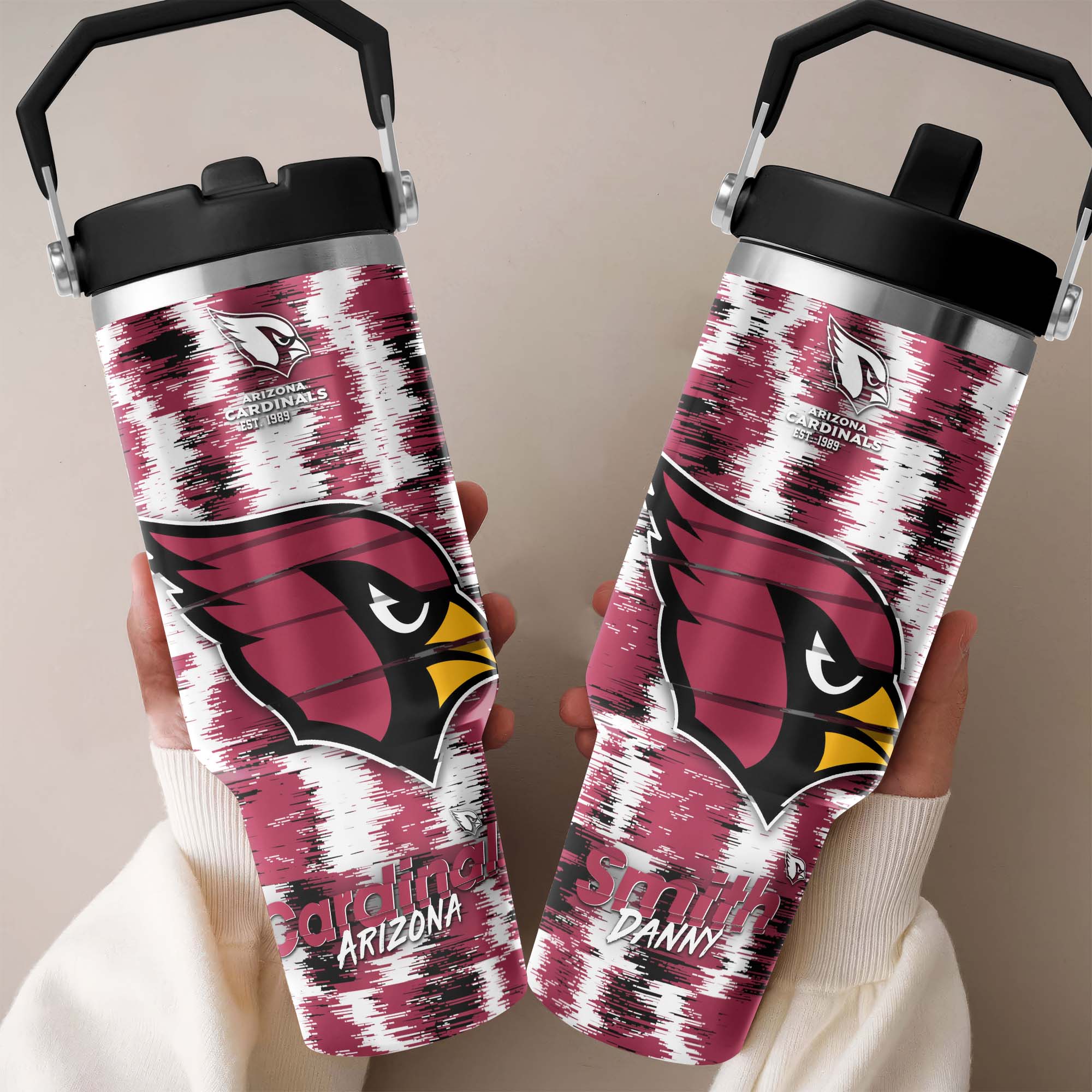 Arizona Cardinals Flip Straw 30Oz Tumbler Custom Your Name, Sport Flip Straw 30Oz Tumbler, Fan Gifts
