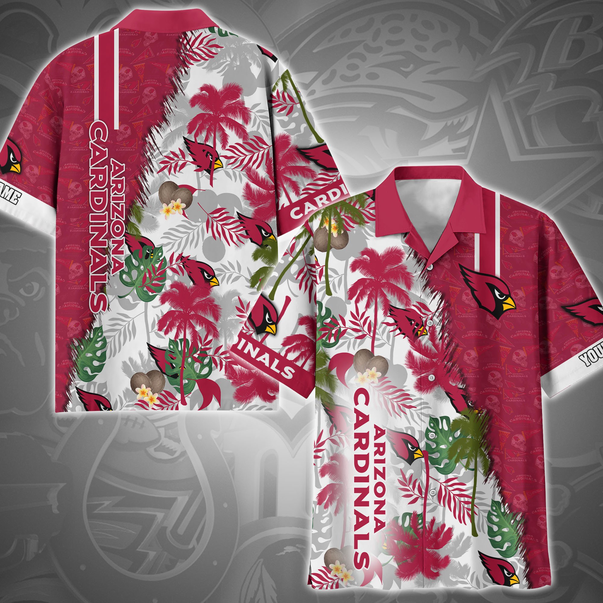 Arizona Cardinals Hawaii Shirt Custom Name, Sport Hawaii Shirt For Fan, Sport Gifts