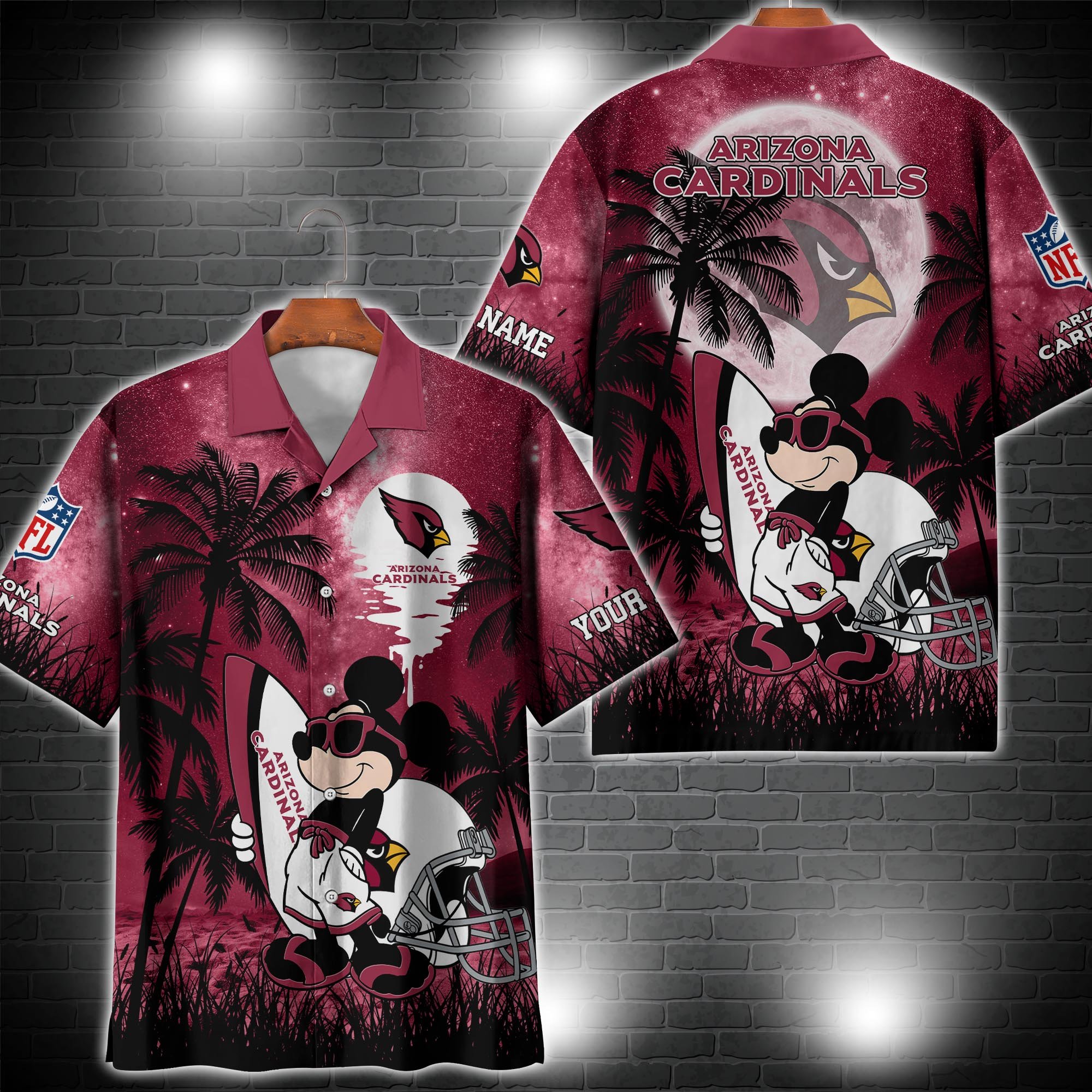 Arizona Cardinals Hawaii Shirt Custom Name, Sport Team Shirt For Fans