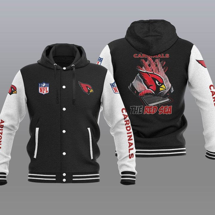 Arizona Cardinals Hooded Baseball Jacket 34