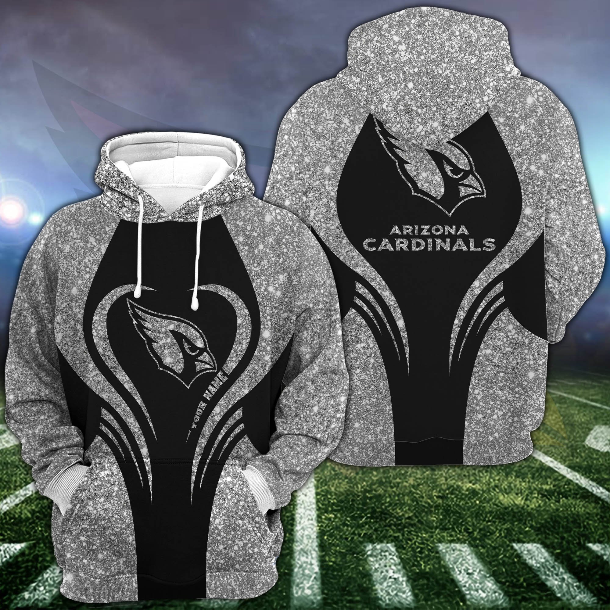 Arizona Cardinals Hoodie #038 Leggings Set For Women Custom Your Name, Leggings Sport, Football Fan Gift 