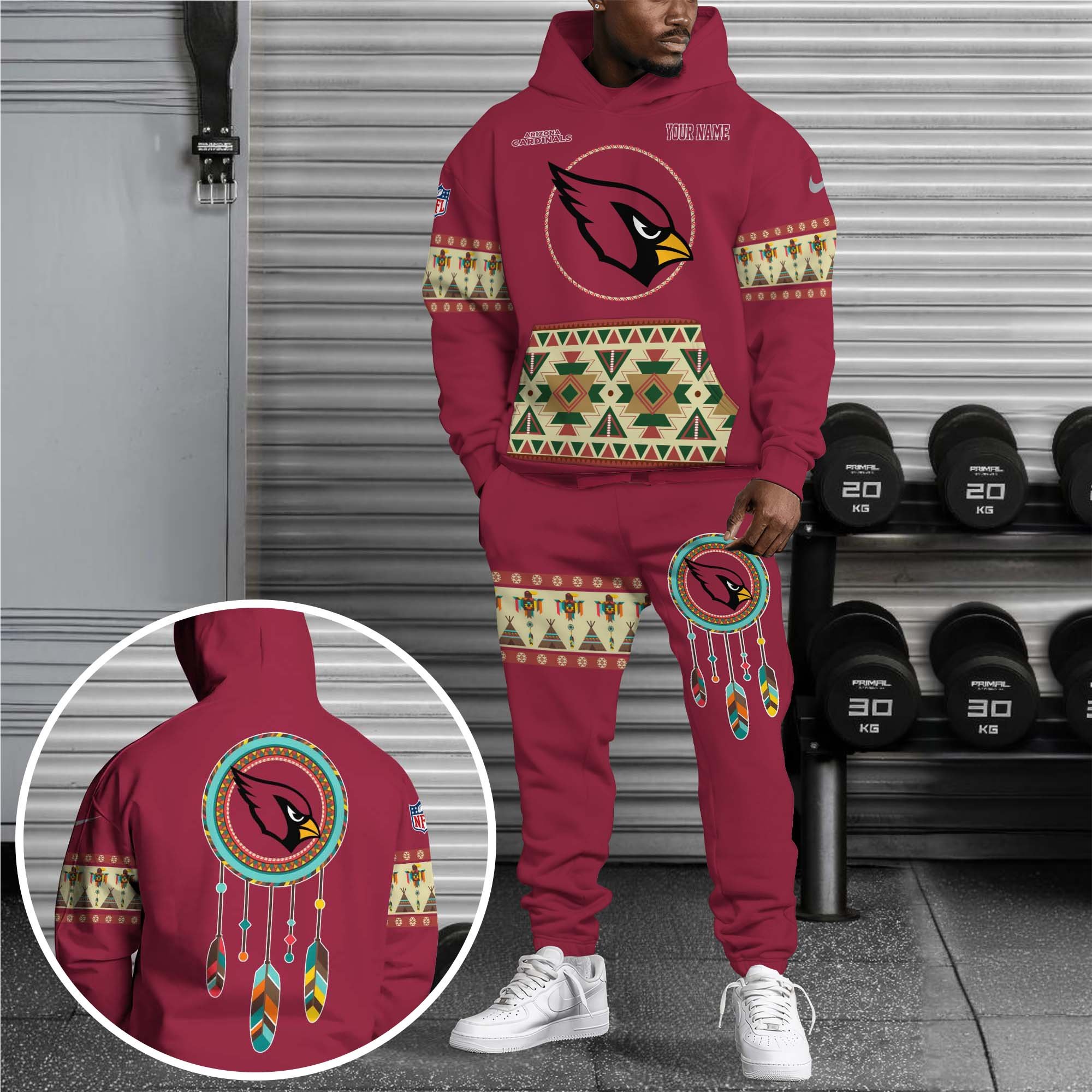 Arizona Cardinals Hoodie Sweatpants Set Custom Your Name, Sport Hoodie Sweatpants Set, Sport Gifts For Fan