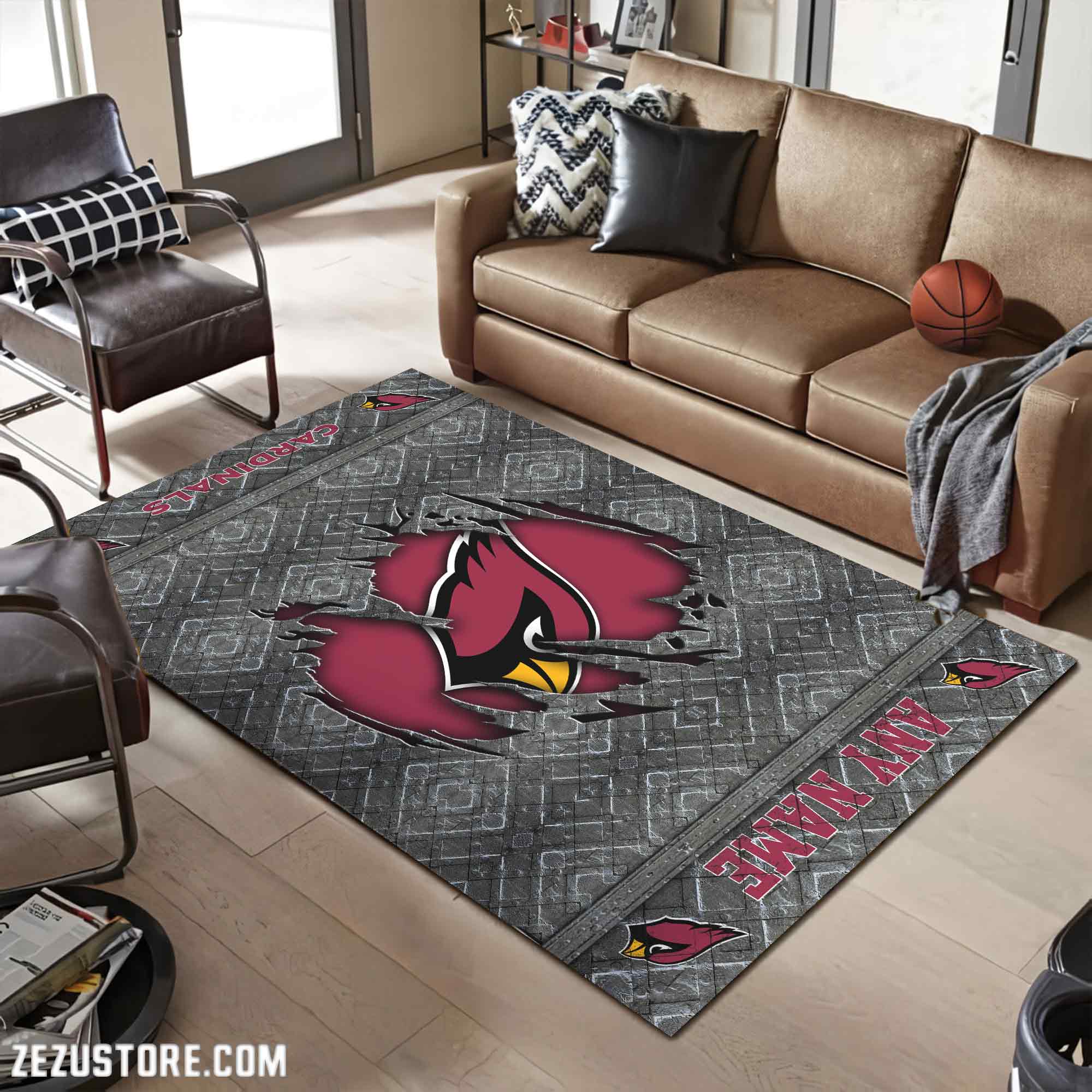 Arizona Cardinals Living Room Rug, Football Team Living Room Rug 2025 Versions, Football Fan Gifts 