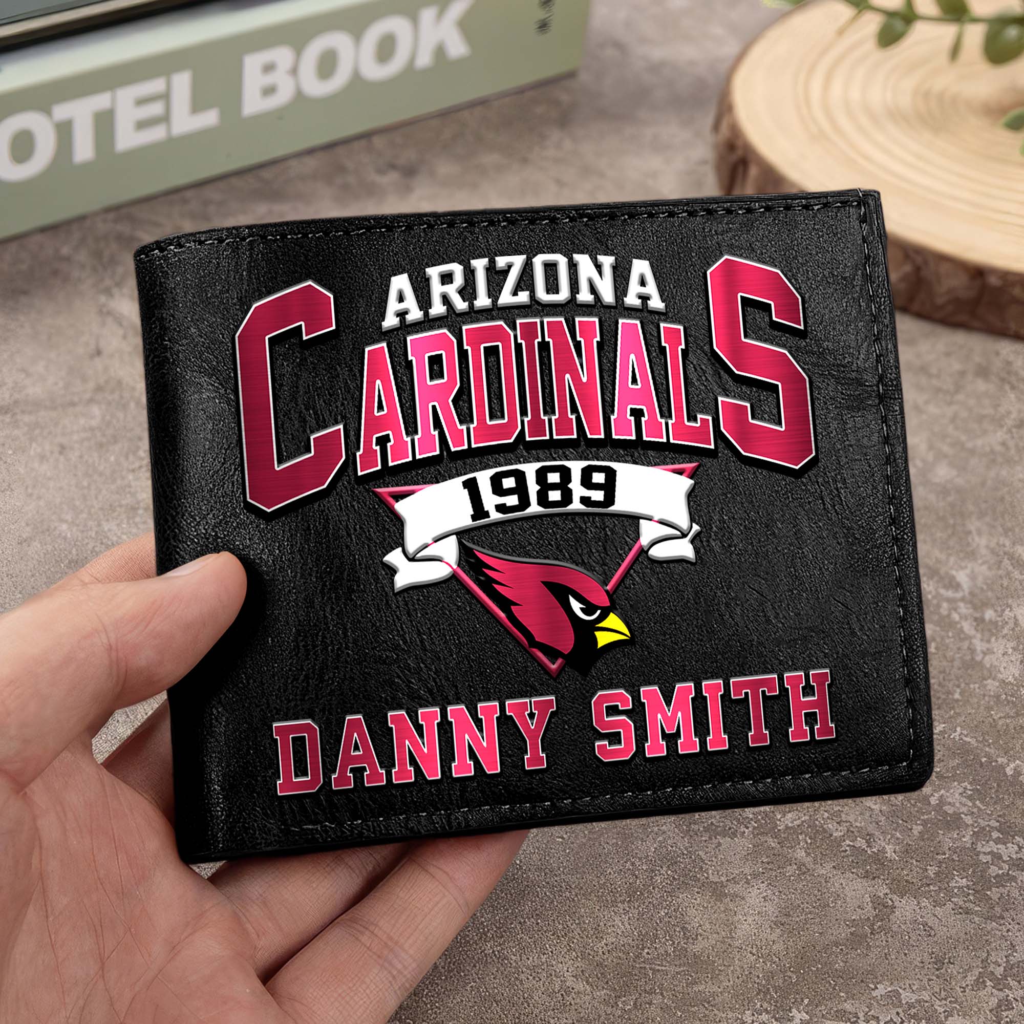 Arizona Cardinals Men Wallet Custom Your Name, Football Team Men Wallet For Fans, Gifts For Football Lovers