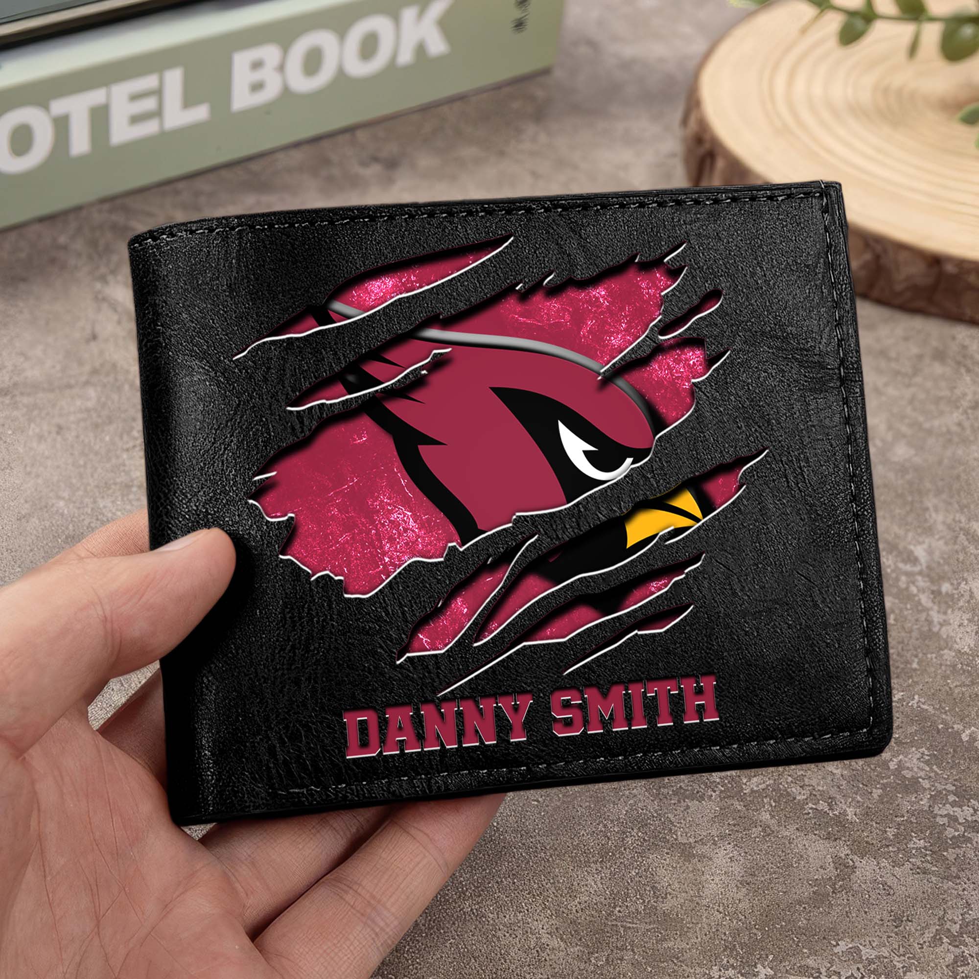 Arizona Cardinals Men Wallet Custom Your Name, Football Team Men Wallet For Fans, Gifts For Football Lovers