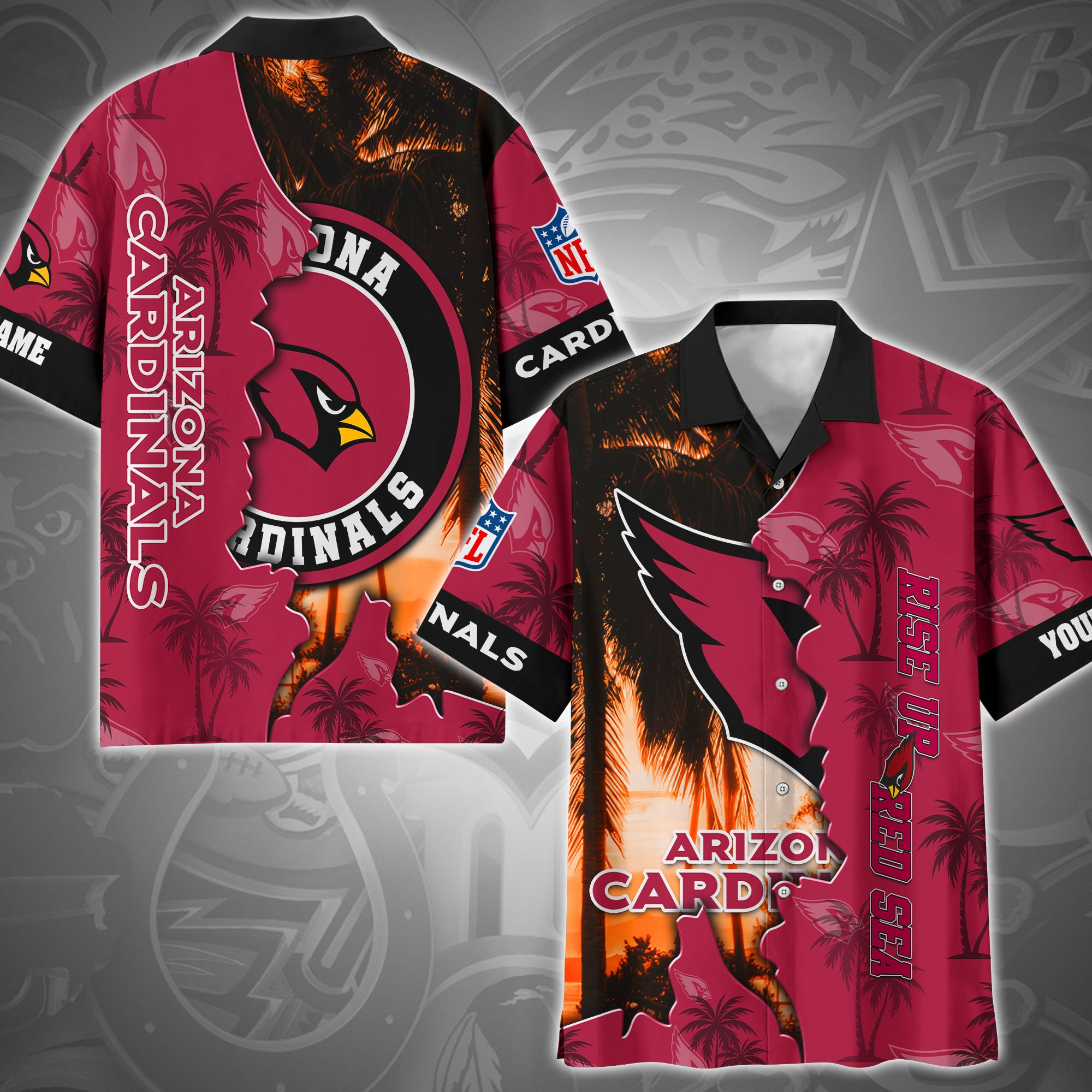 Arizona Cardinals Sport Hawaii Shirt Custom Name, Shirt For Sport Fans