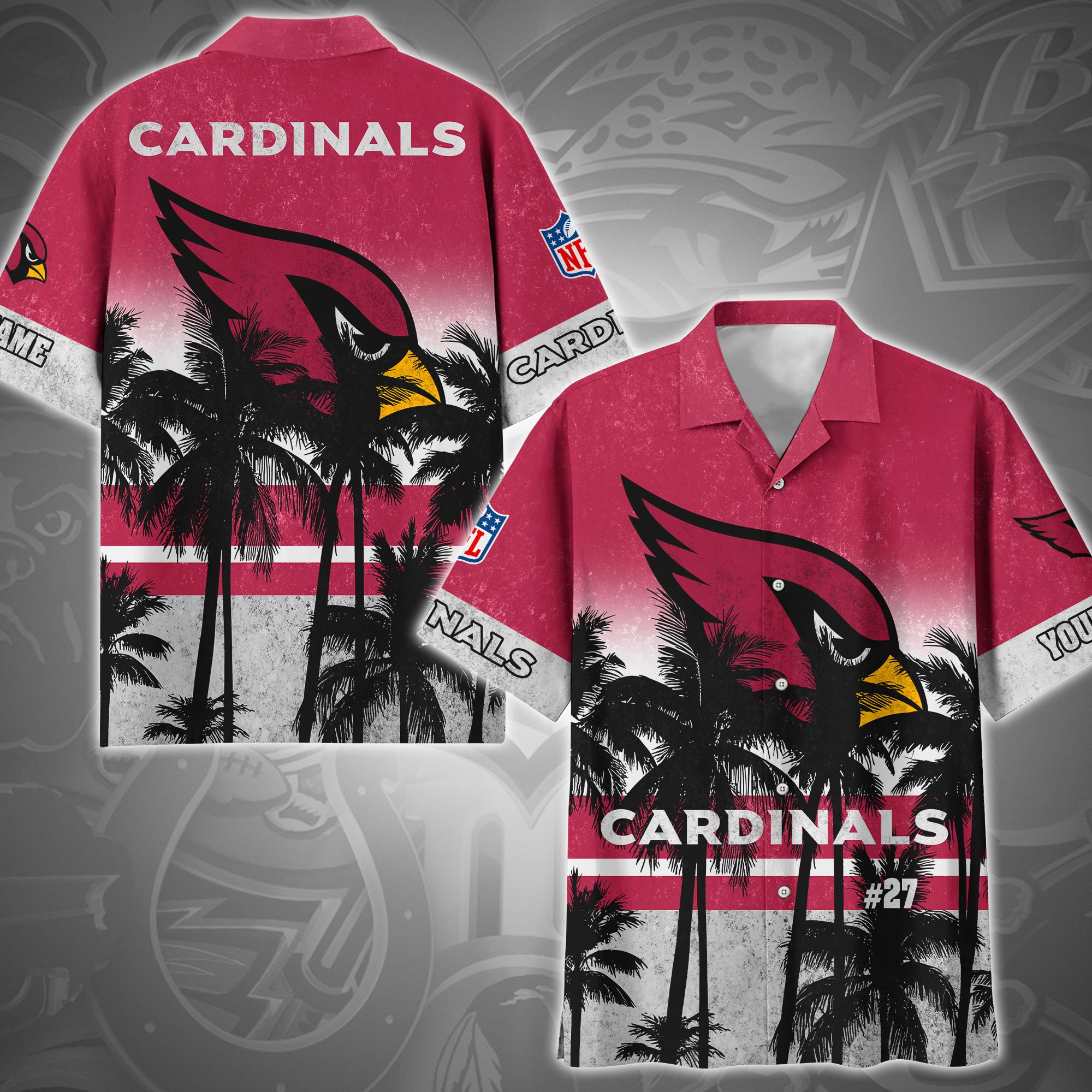 Arizona Cardinals Team Custom Name And Number, Sport Shirts, Sport Gifts