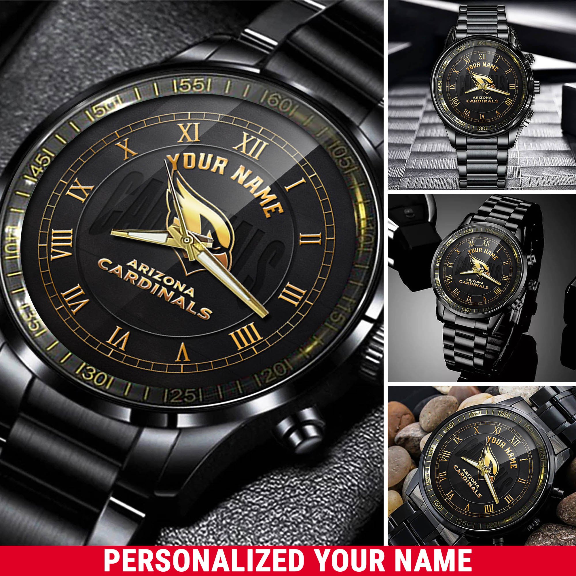 Arizona Cardinals Team Watch 2024 Version Personalized Your Name, Unique Watch For Sport Lovers ETHY 54594