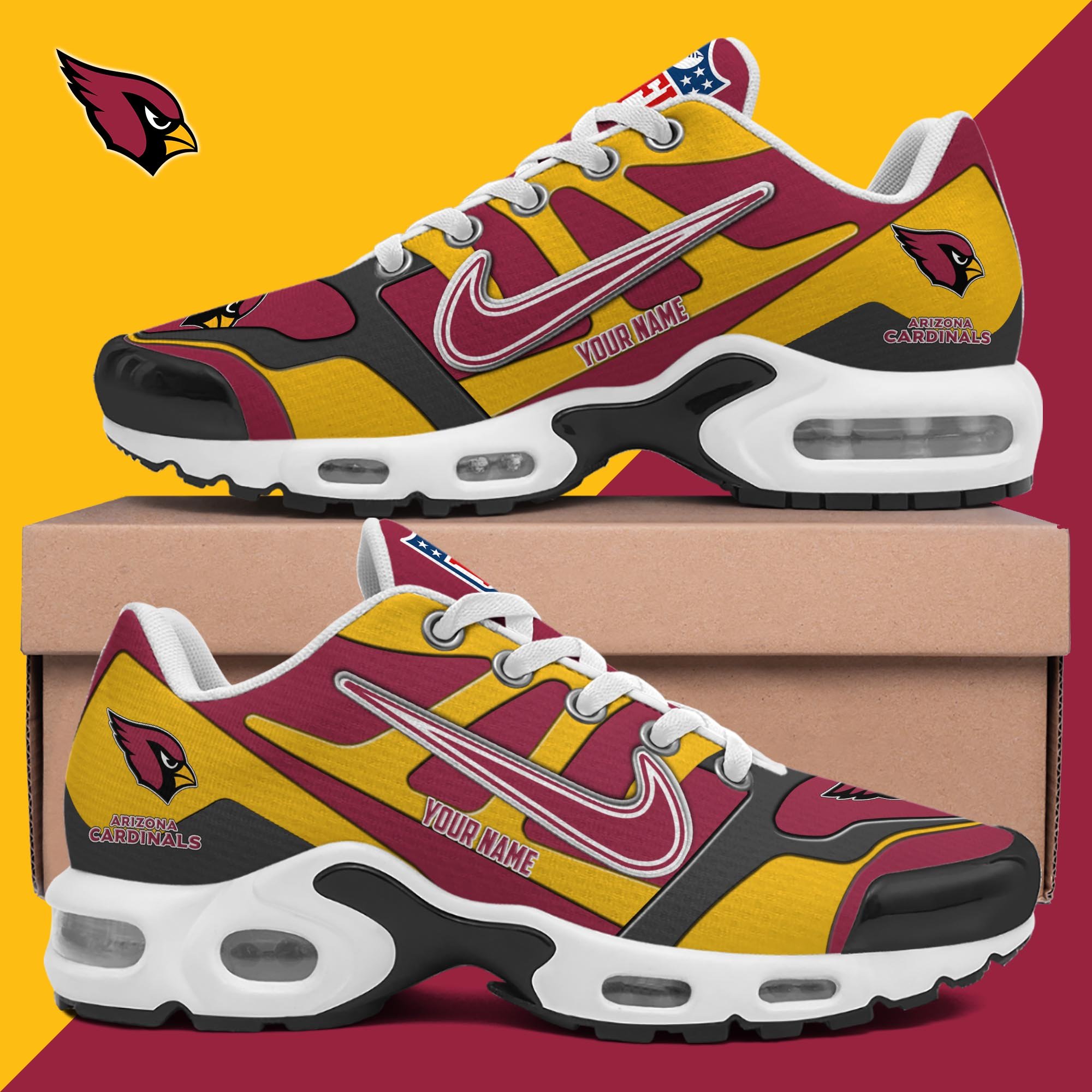 Arizona Cardinals TN Shoes Custom Your Name, Shoes For Sport Fans, Gift For Fans