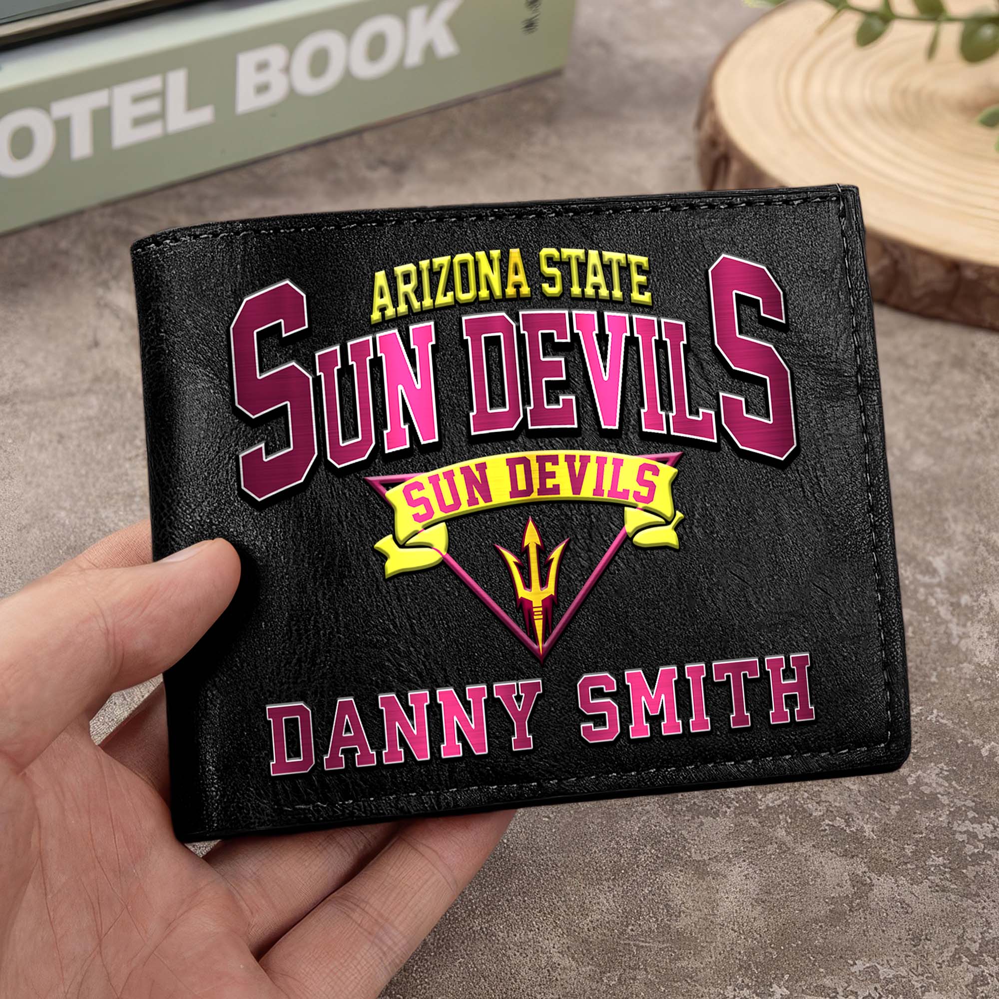 Arizona State Sun Devils Men Wallet Custom Your Name, Football Team Men Wallet For Fans, Gifts For Football Lovers
