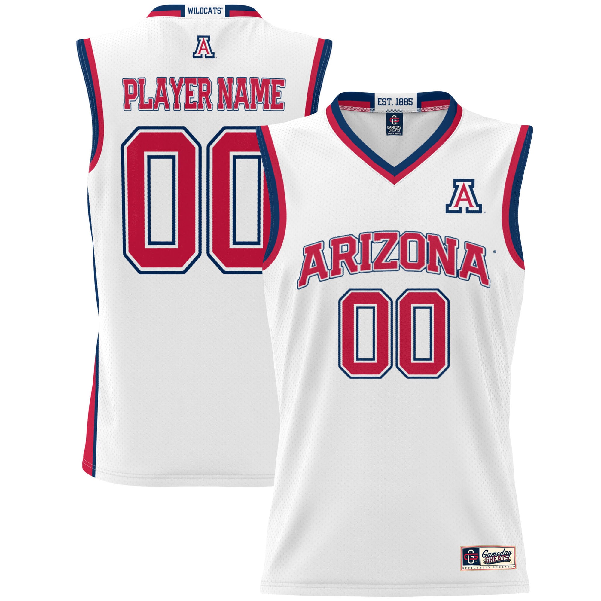 Arizona Wildcats Gameday Greats Unisex NIL Pick A Player Lightweight Womens Basketball Jersey - White