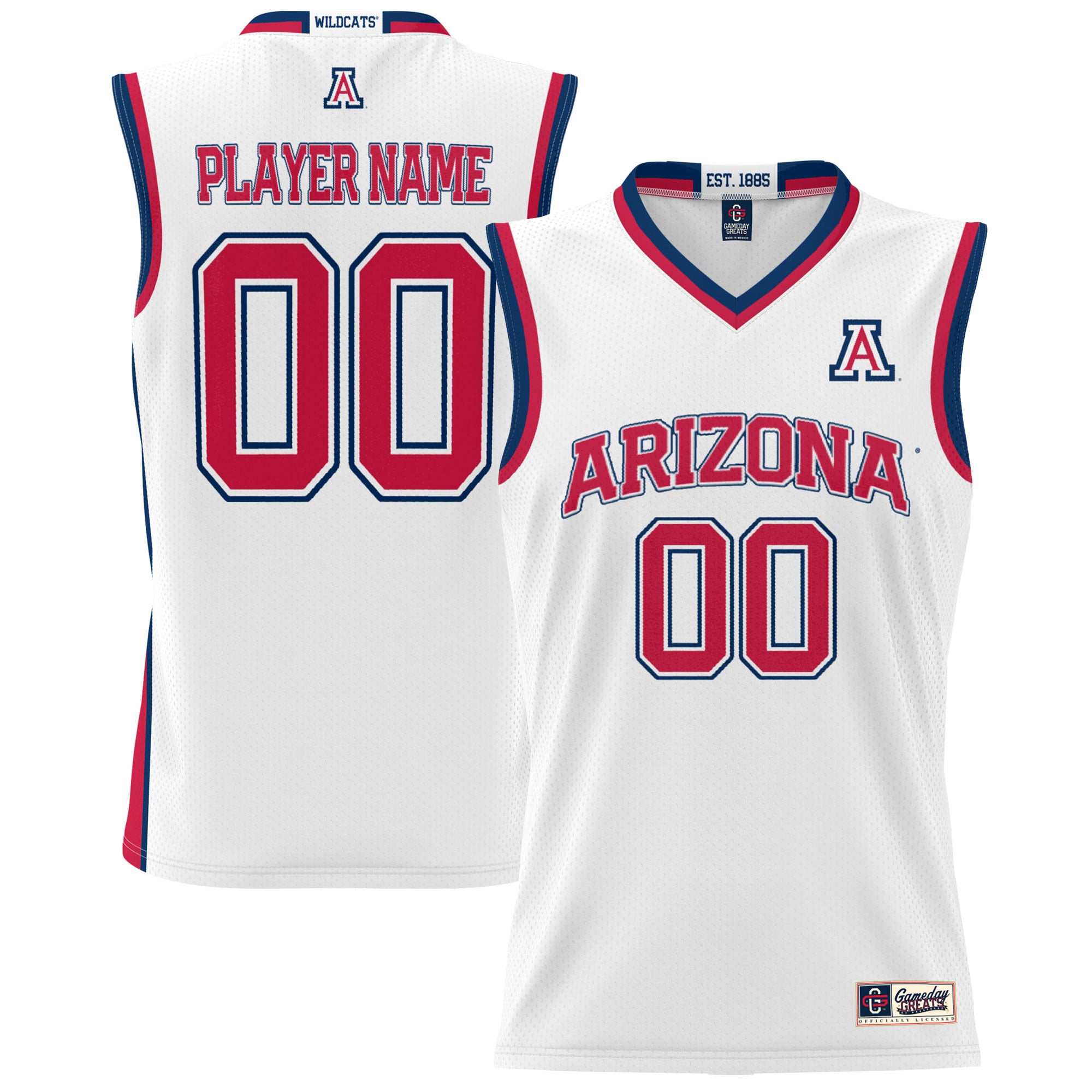 Arizona Wildcats Gameday Greats Youth NIL Pick A Player Lightweight Basketball Jersey - White