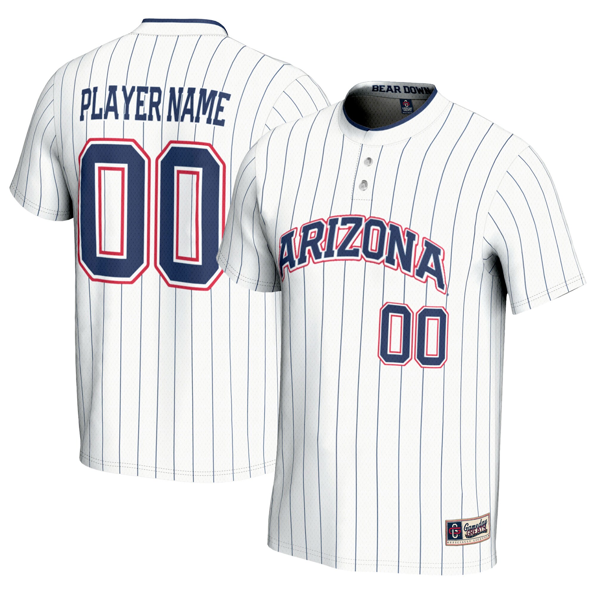 Arizona Wildcats Gameday Greats Youth NIL Pick A Player Lightweight Softball Jersey - White