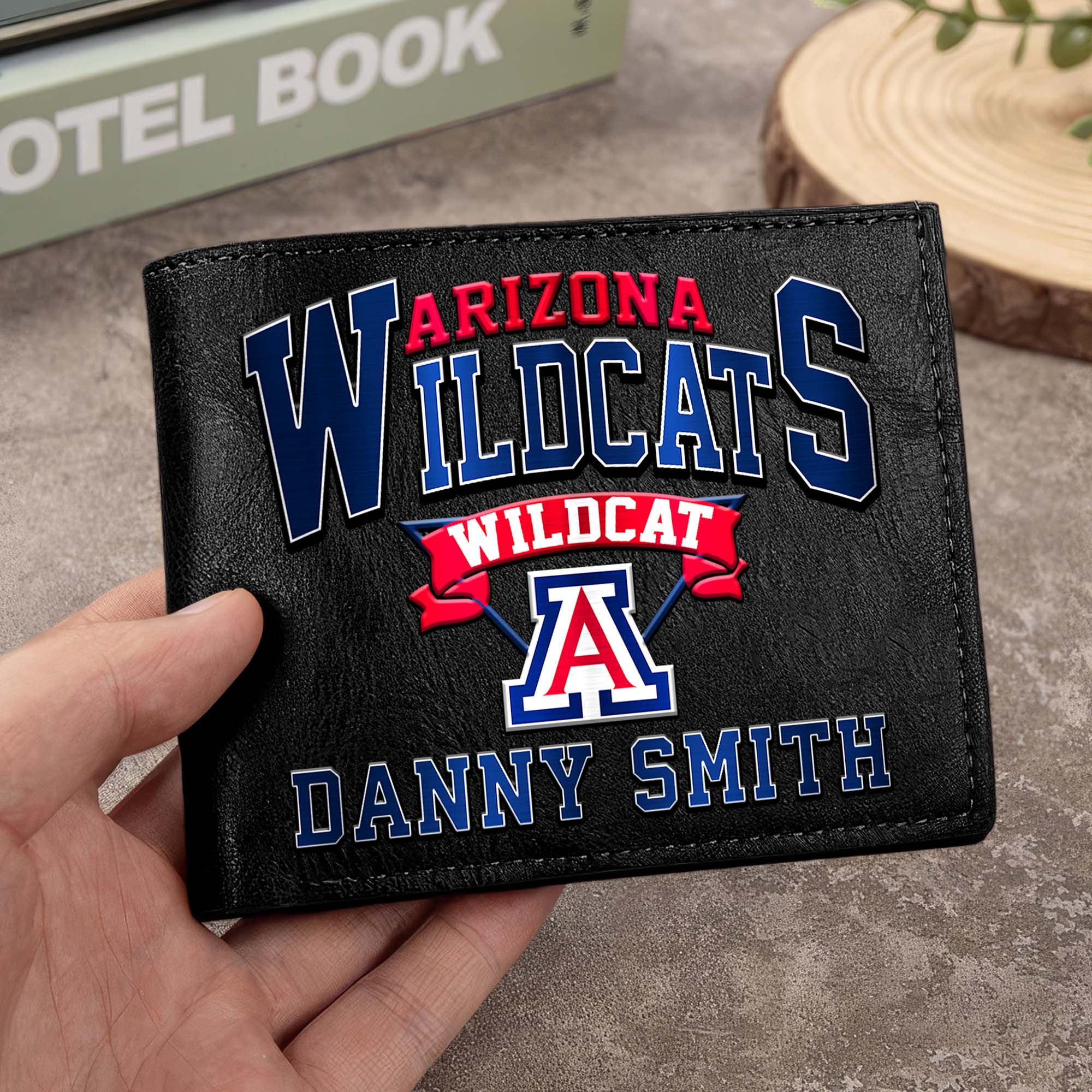 Arizona Wildcats Men Wallet Custom Your Name, Football Team Men Wallet For Fans, Gifts For Football Lovers