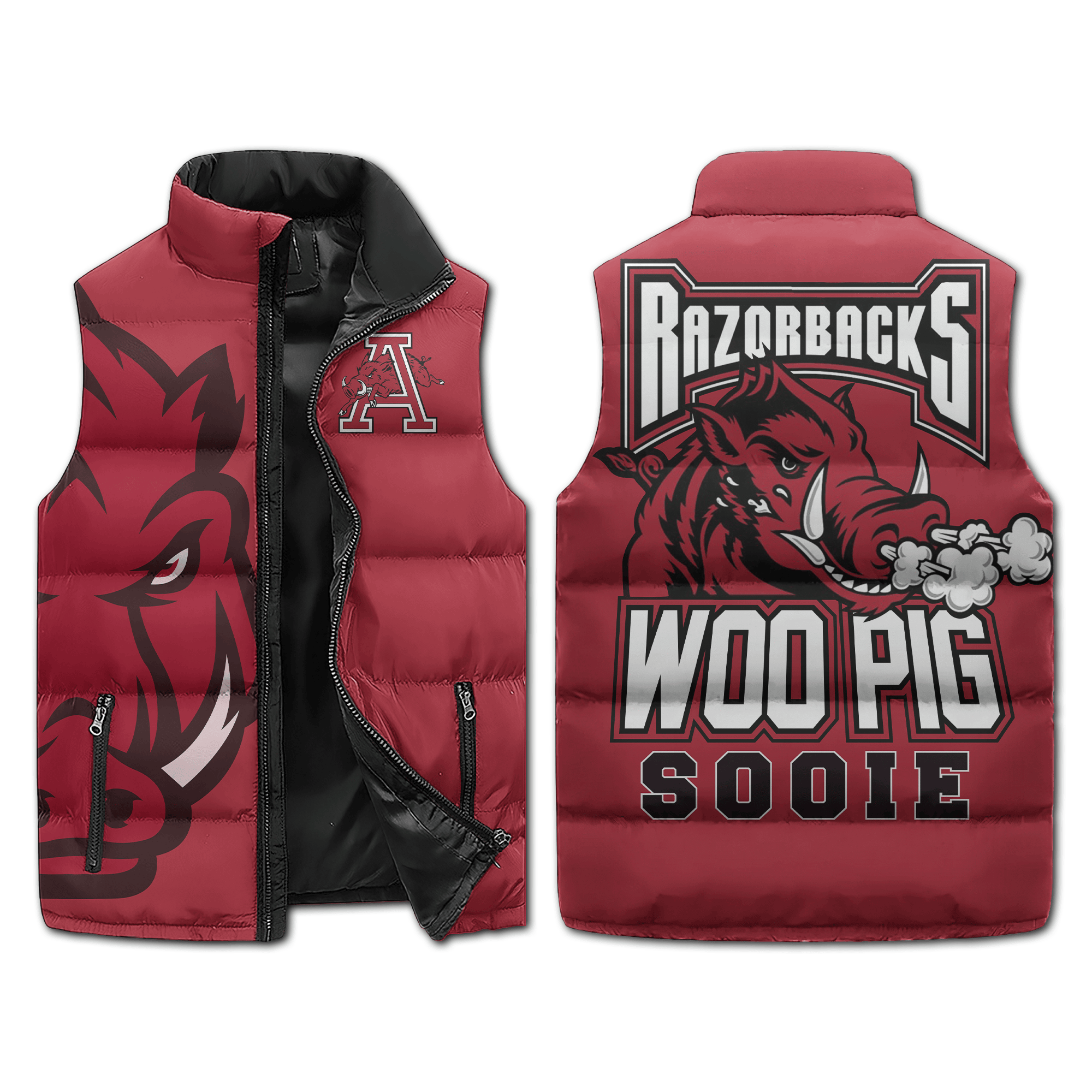 Arkansas Razorbacks Sleeveless Puffer Jacket