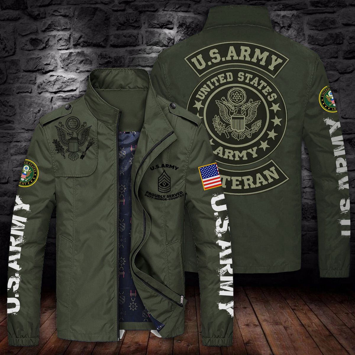 Armed Forces Windbreaker Jacket Large