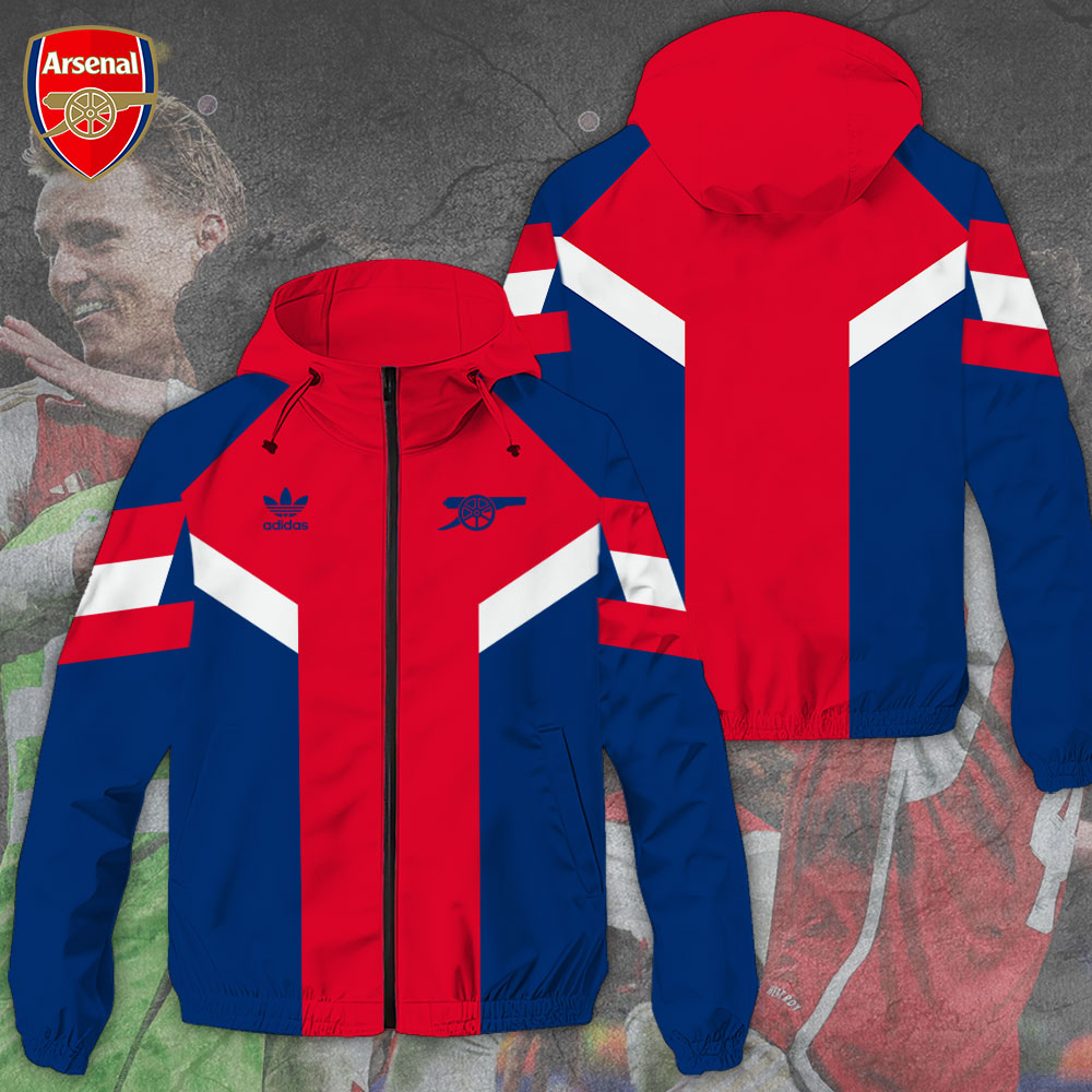 Arsenal EPL Style Windbreaker Jacket For Fans