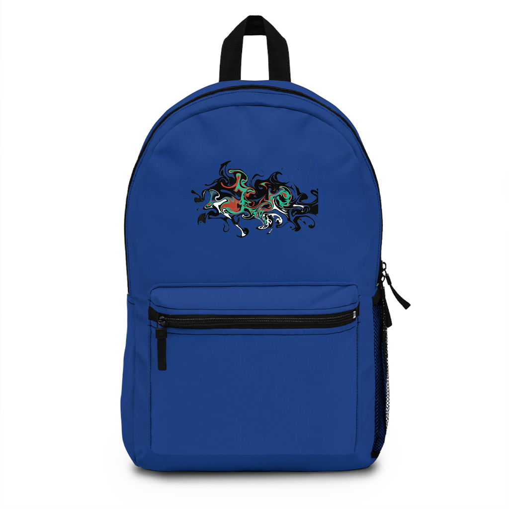 Art Freaky Hypnotic Colorful Unique Graphics Design Backpack - Image 3