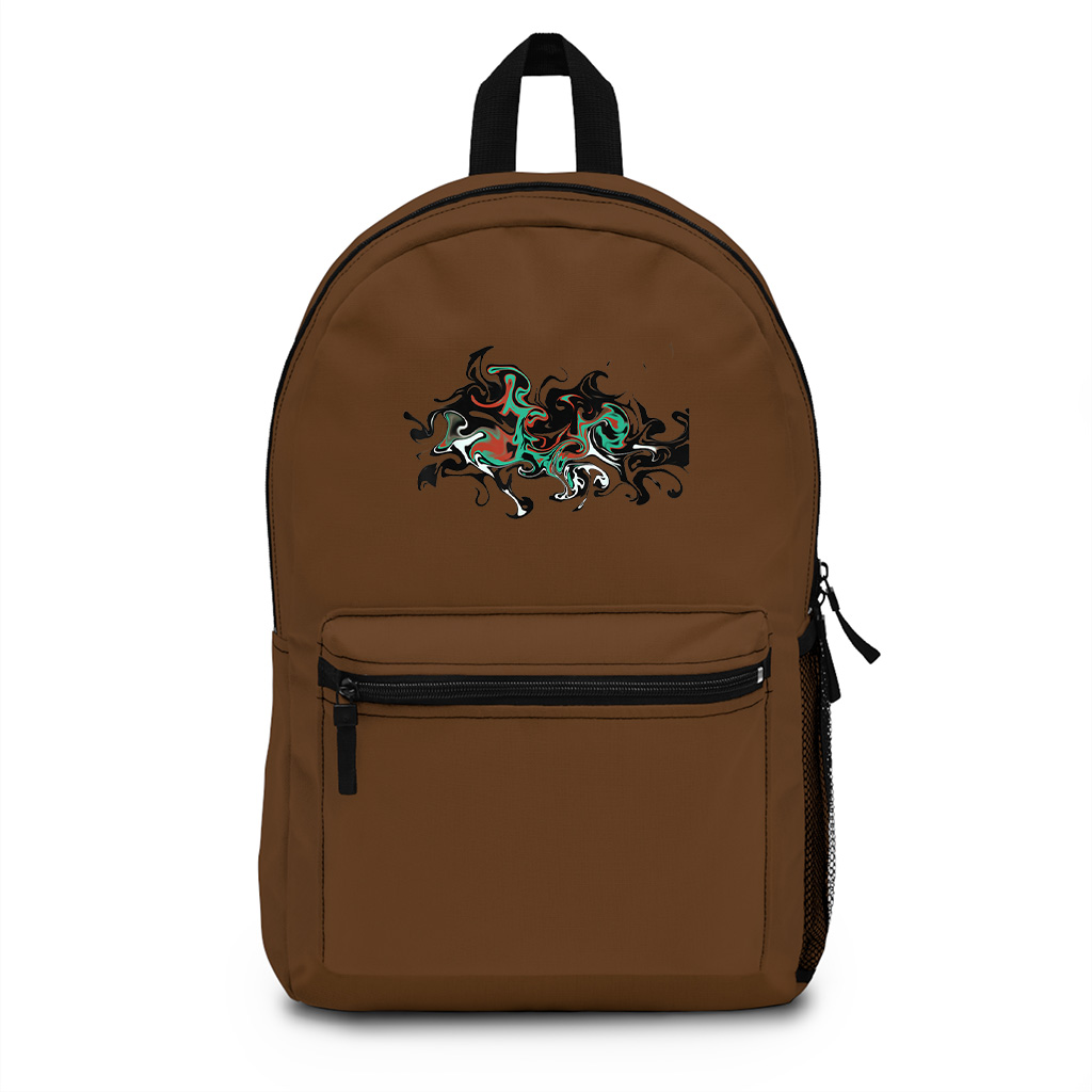 Art Freaky Hypnotic Colorful Unique Graphics Design Backpack - Image 4