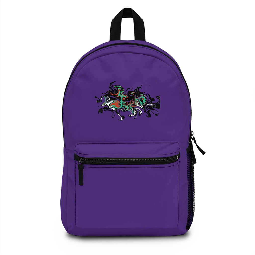 Art Freaky Hypnotic Colorful Unique Graphics Design Backpack - Image 6