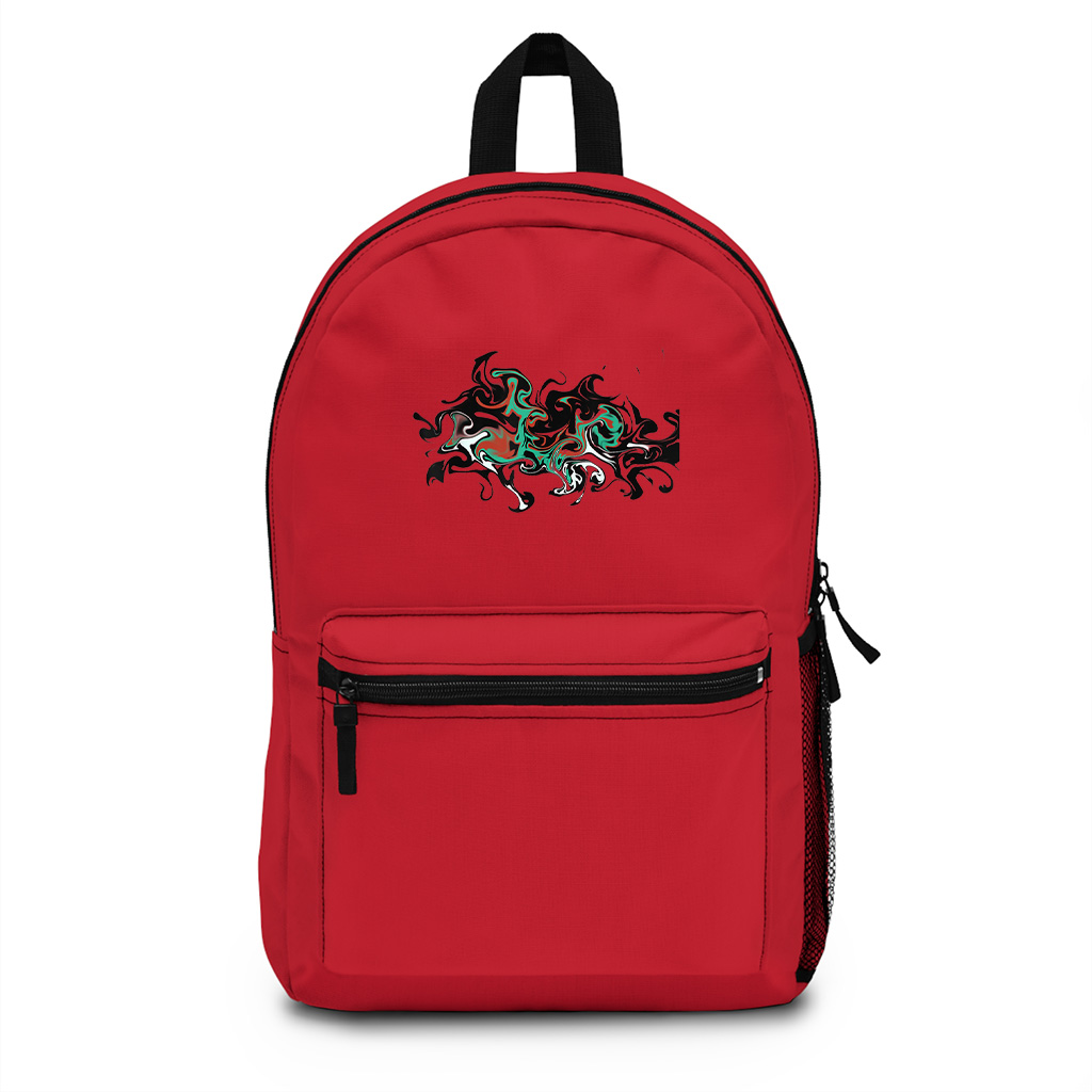 Art Freaky Hypnotic Colorful Unique Graphics Design Backpack - Image 7