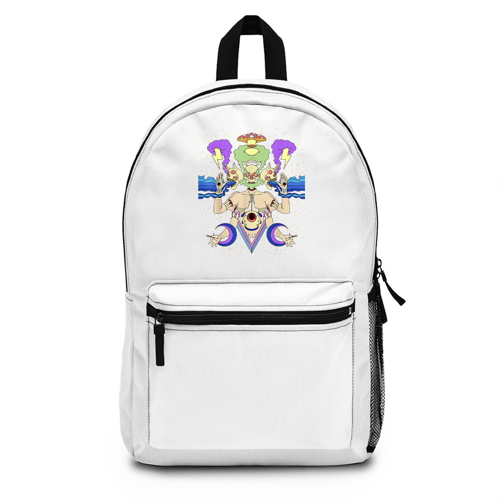 Art Sick Colorful Hippie Trippy Backpack