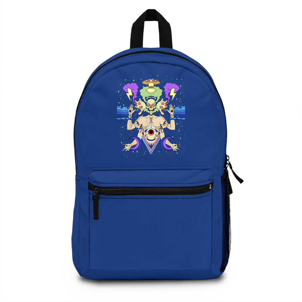 Art Sick Colorful Hippie Trippy Backpack - Image 3
