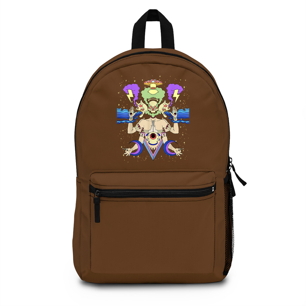 Art Sick Colorful Hippie Trippy Backpack - Image 4