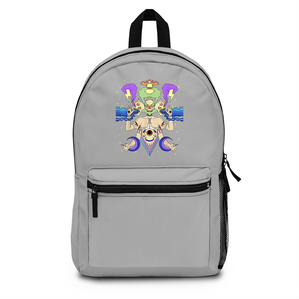 Art Sick Colorful Hippie Trippy Backpack - Image 5